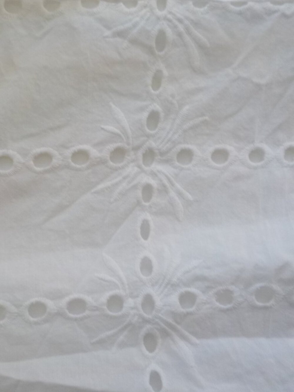 Cal Style Dress Tunic - Small - White Eyelot Boho Ruffle (845) - Picture 4 of 5